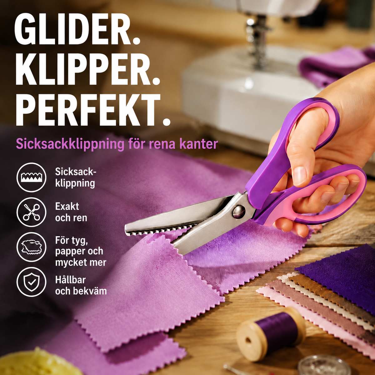 EasyCut™ | Skapa perfekta vågiga kanter på några sekunder.
