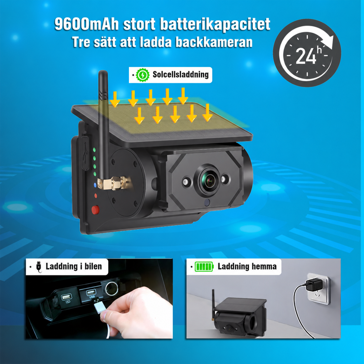 Väktor™ | Trådlöst HD-backkamerasystem 1080p HD
