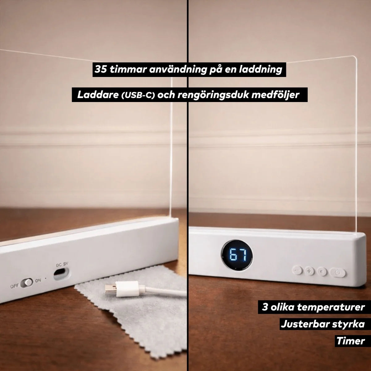 Nocta™ – Smart Läslampa 2-i-1.