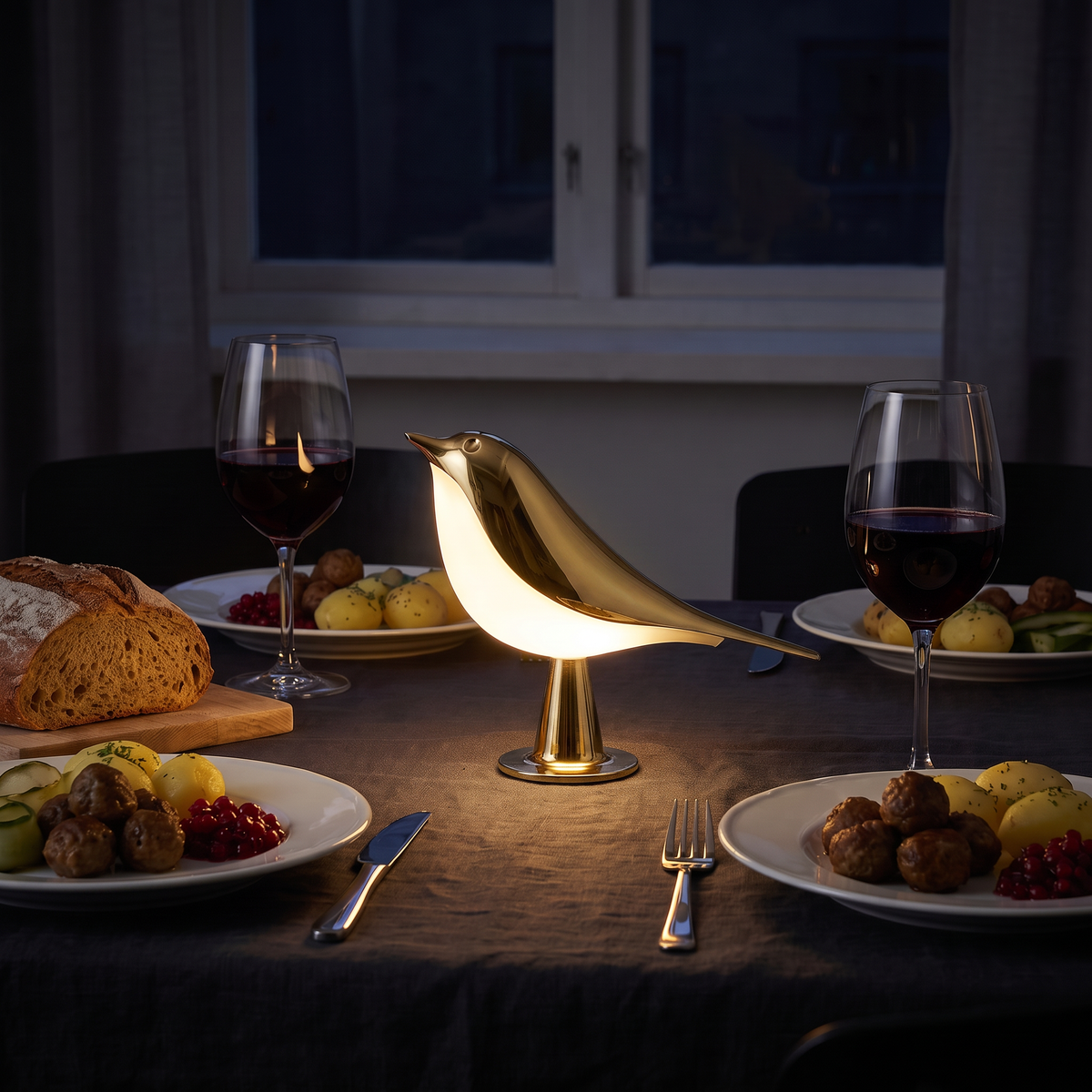 Norra – Sladdlös fågellampa med touchdimmer